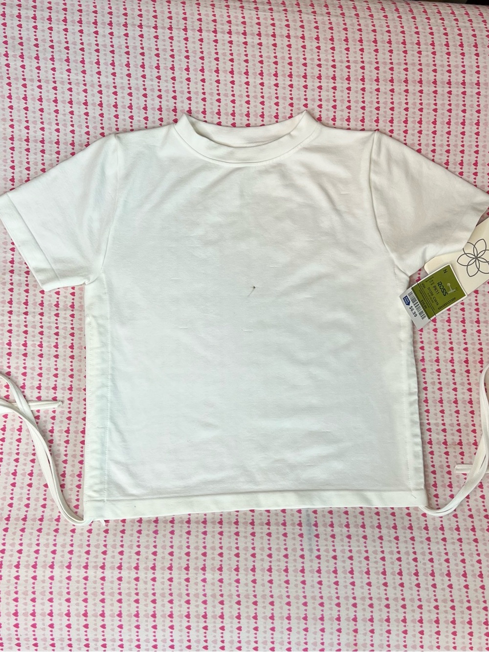 Aura White Short Sleeve Crewneck Tee